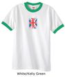 Union Jack Shirt British UK Flag Small Print Adult Ringer Shirt