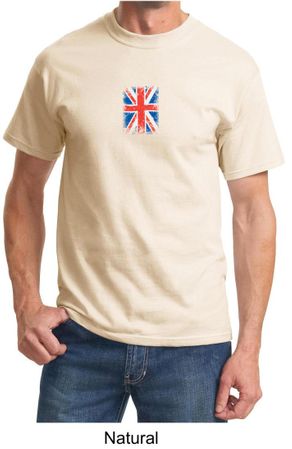Union Jack Shirt British UK Flag Small Print Adult T-shirt