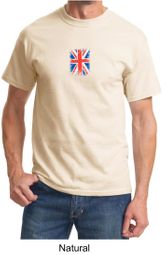 Union Jack Shirt British UK Flag Small Print Adult T-shirt