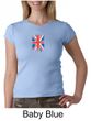 Union Jack Shirt British UK Flag Small Print Ladies Crew Neck Shirt