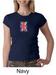 Union Jack Shirt British UK Flag Small Print Ladies Crew Neck Shirt