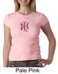 Union Jack Shirt British UK Flag Small Print Ladies Crew Neck Shirt