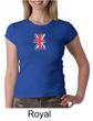 Union Jack Shirt British UK Flag Small Print Ladies Crew Neck Shirt
