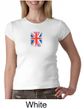 Union Jack Shirt British UK Flag Small Print Ladies Crew Neck Shirt