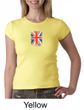 Union Jack Shirt British UK Flag Small Print Ladies Crew Neck Shirt