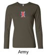 Union Jack Shirt British UK Flag Small Print Ladies Long Sleeve Shirt
