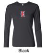 Union Jack Shirt British UK Flag Small Print Ladies Long Sleeve Shirt
