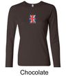 Union Jack Shirt British UK Flag Small Print Ladies Long Sleeve Shirt