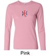 Union Jack Shirt British UK Flag Small Print Ladies Long Sleeve Shirt
