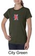 Union Jack Shirt British UK Flag Small Print Ladies Organic T-shirt