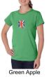Union Jack Shirt British UK Flag Small Print Ladies Organic T-shirt