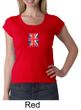 Union Jack Shirt British UK Flag Small Print Ladies Scoop Neck Shirt