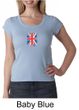 Union Jack Shirt British UK Flag Small Print Ladies Scoop Neck Shirt