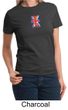 Union Jack Shirt British UK Flag Small Print Ladies T-shirt