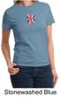 Union Jack Shirt British UK Flag Small Print Ladies T-shirt