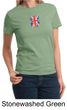 Union Jack Shirt British UK Flag Small Print Ladies T-shirt