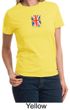 Union Jack Shirt British UK Flag Small Print Ladies T-shirt