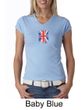 Union Jack Shirt British UK Flag Small Print Ladies V-neck Shirt