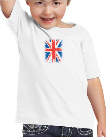 Union Jack Shirt British UK Flag Small Print Toddler T-shirt