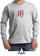 Union Jack Shirt British UK Flag Small Print Youth Long Sleeve Shirt