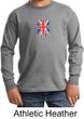 Union Jack Shirt British UK Flag Small Print Youth Long Sleeve Shirt