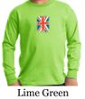 Union Jack Shirt British UK Flag Small Print Youth Long Sleeve Shirt