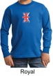Union Jack Shirt British UK Flag Small Print Youth Long Sleeve Shirt