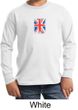 Union Jack Shirt British UK Flag Small Print Youth Long Sleeve Shirt