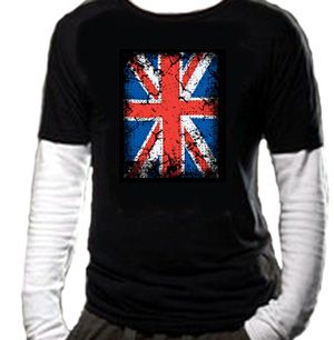 Union Jack Shirt UK Flag Big Print Adult Long Sleeve Shirt in Shirt