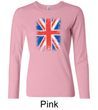 Union Jack Shirt UK Flag Big Print Ladies Long Sleeve Shirt