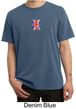 Union Jack Shirt UK Flag Small Print Adult Pigment Dyed T-shirt