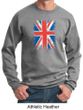Union Jack Sweatshirt British UK Flag Big Print Adult Sweat Shirt