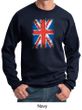 Union Jack Sweatshirt British UK Flag Big Print Adult Sweat Shirt