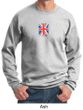 Union Jack Sweatshirt British UK Flag Small Print Adult Sweatshirt