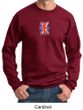 Union Jack Sweatshirt British UK Flag Small Print Adult Sweatshirt