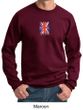 Union Jack Sweatshirt British UK Flag Small Print Adult Sweatshirt