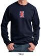 Union Jack Sweatshirt British UK Flag Small Print Adult Sweatshirt
