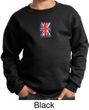 Union Jack Sweatshirt British UK Flag Small Print Youth Sweatshirt