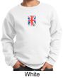 Union Jack Sweatshirt British UK Flag Small Print Youth Sweatshirt