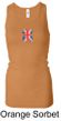 Union Jack Tank Small Print Ladies Longer Length Racerback Tanktop