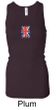 Union Jack Tank Small Print Ladies Longer Length Racerback Tanktop