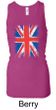 Union Jack Tank Top Big Print Ladies Longer Length Racerback Tanktop