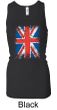 Union Jack Tank Top Big Print Ladies Longer Length Racerback Tanktop