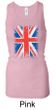 Union Jack Tank Top Big Print Ladies Longer Length Racerback Tanktop