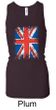 Union Jack Tank Top Big Print Ladies Longer Length Racerback Tanktop