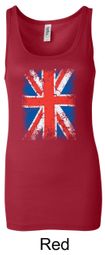 Union Jack Tank Top UK Flag Big Print Ladies Longer Length Tanktop