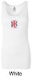 Union Jack Tank Top UK Flag Small Print Ladies Longer Length Tanktop