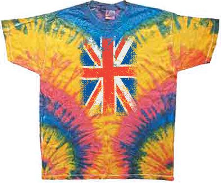 Union Jack Tie Dye Shirt Woodstock T-Shirt