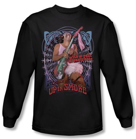Up In Smoke Shirt Pantyhose Long Sleeve Black Tee T-Shirt