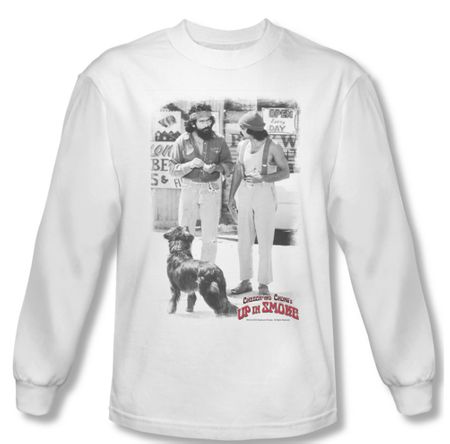 Up In Smoke Shirt Square Long Sleeve White Tee T-Shirt